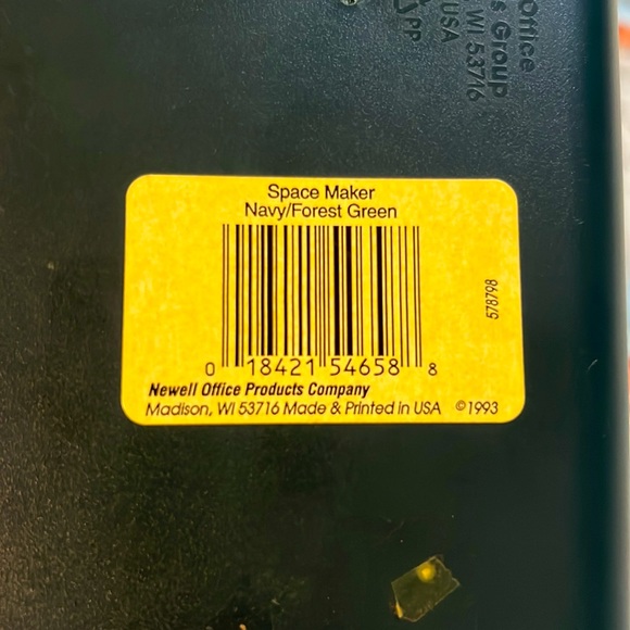 SpaceMaker Vintage 90s Pencil Box Navy Forest Green School Supply Storage - Picture 4 of 16